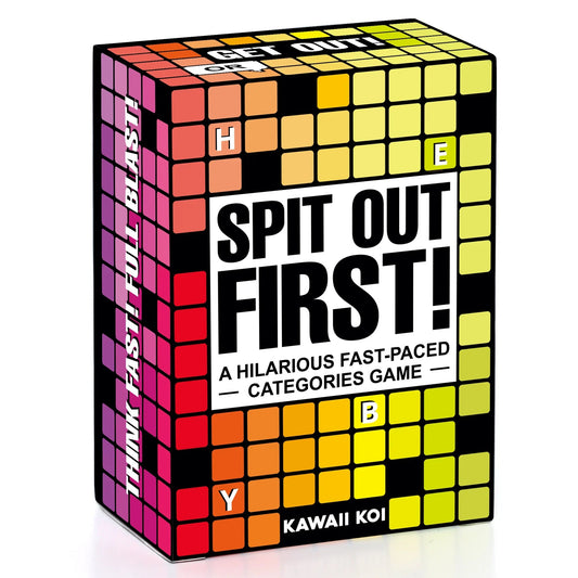 SPIT OUT FIRST: A HILARIOUS CATEGORIES CARD GAME KAWAII KOI