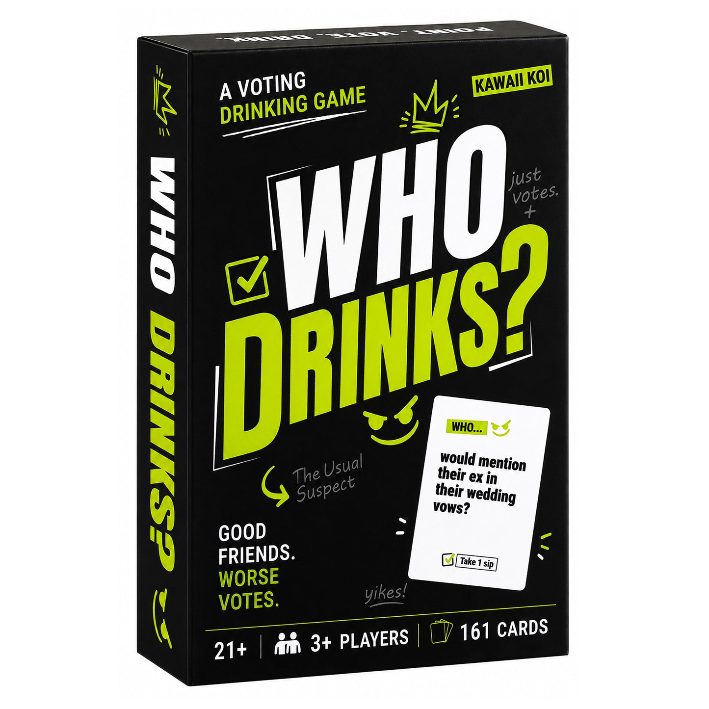 WHO DRINKS?: A VOTING DRINKING GAME