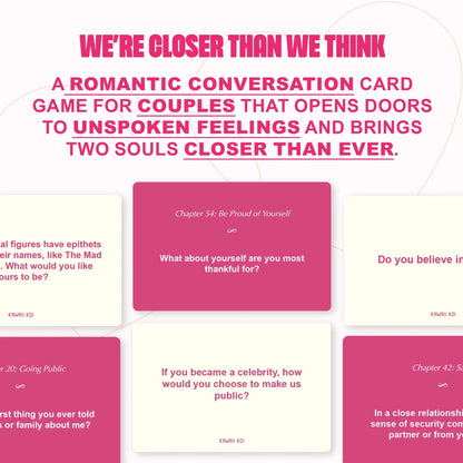 WE'RE CLOSER THAN WE THINK: A ROMANTIC CONVERSATION CARD GAME KAWAII KOI