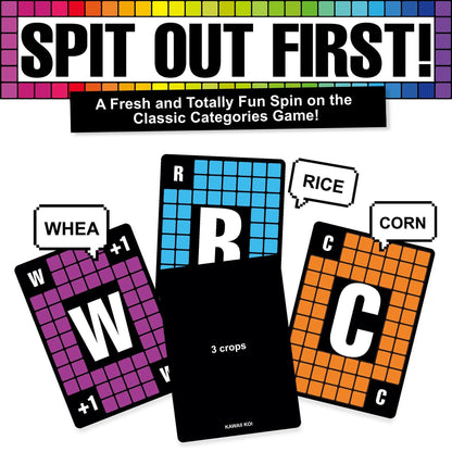 SPIT OUT FIRST: A HILARIOUS CATEGORIES CARD GAME KAWAII KOI