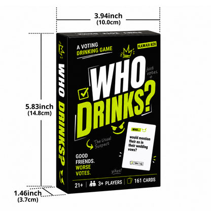 WHO DRINKS?: A VOTING DRINKING GAME